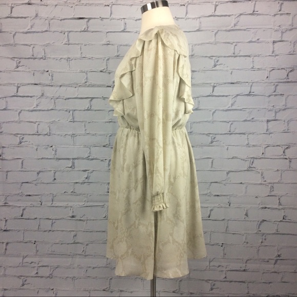 Banana Republic Ruffle Snake Print Dress, Size XL - Picture 4 of 12